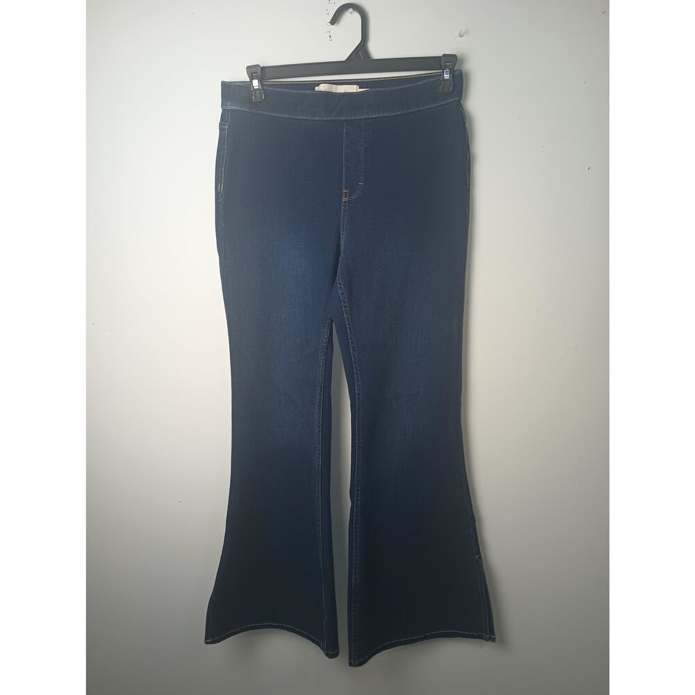 Soft‎ Surroundings The Ultimate Flared Split Leg Jeans Pull on Leggings Women PM